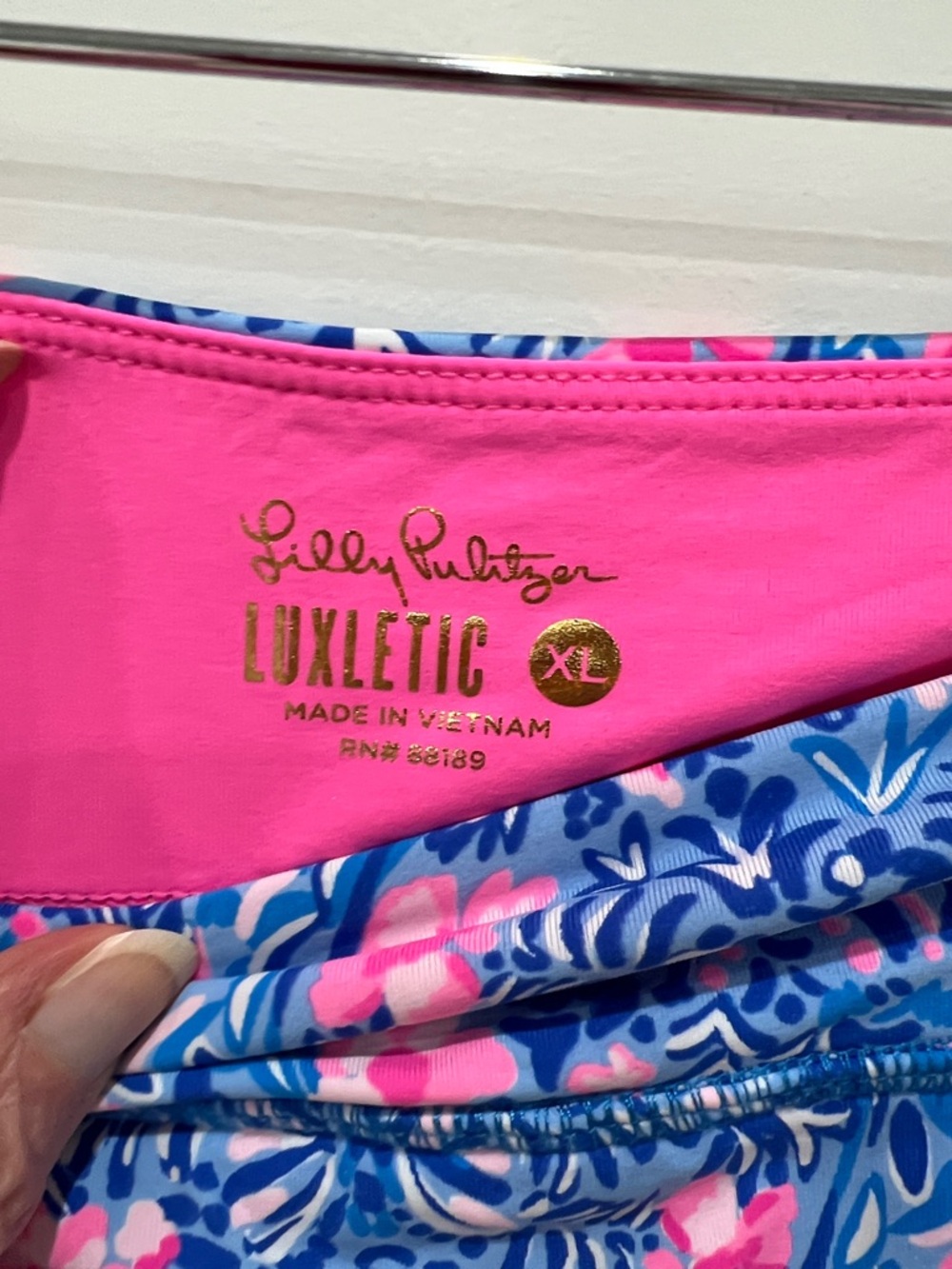 Lilly Pulitzer Blue & Pink Printed Circle Skater Skort - Picture 3 of 3